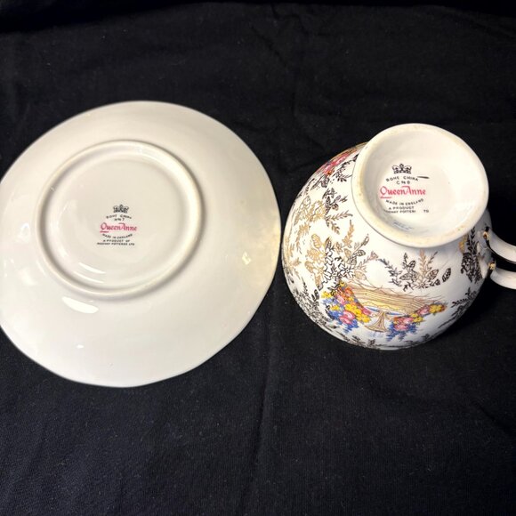 Queen Anne China Cup and Saucer - Picture 4 of 4